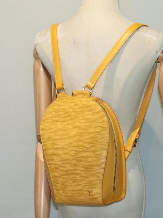 LOUIS VUITTON Epi Mabillon Backpack Yellow M52239 LV Auth 93891 main image 8